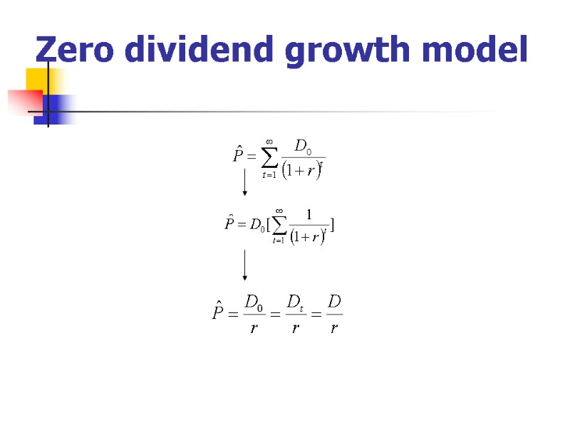 Zero dividend growth model